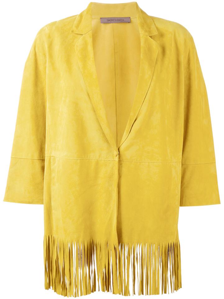 Simonetta Ravizza Irene Fringed Jacket - Yellow & Orange