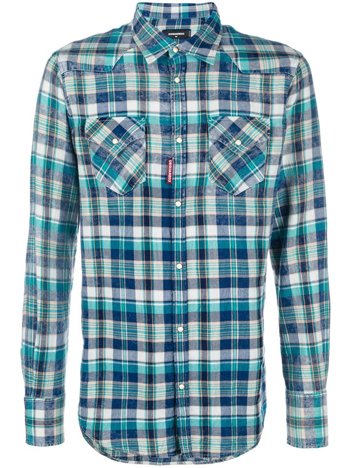 Dsquared2 Plaid Fitted Shirt - Green