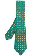 Kiton Pattern Print Tie - Green