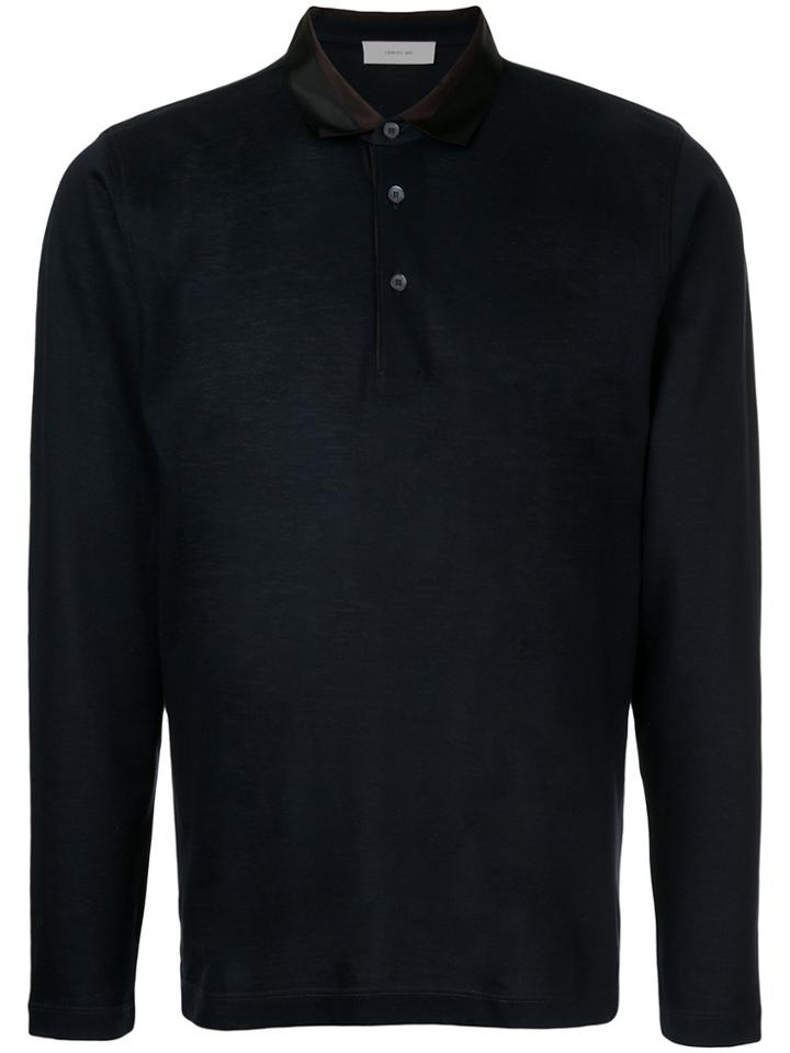 Cerruti 1881 Long-sleeved Polo Shirt - Blue