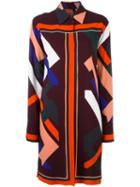 Emilio Pucci Geometric Print Shirt Dress, Women's, Size: 46, Viscose