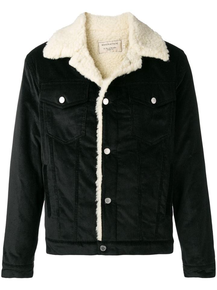 Maison Kitsuné Buttoned Sheepskin Jacket - Green