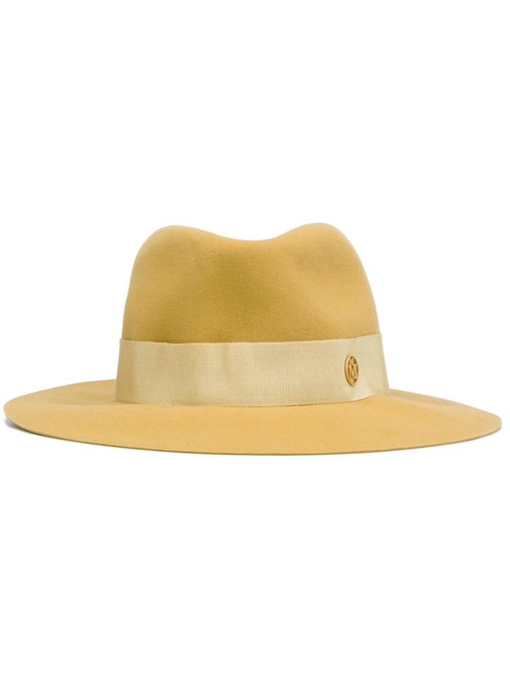 Maison Michel 'henrietta' Fedora Hat - Yellow & Orange