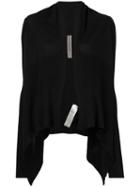Rick Owens Short Wrap Cardigan, Women's, Size: Medium, Black, Wool