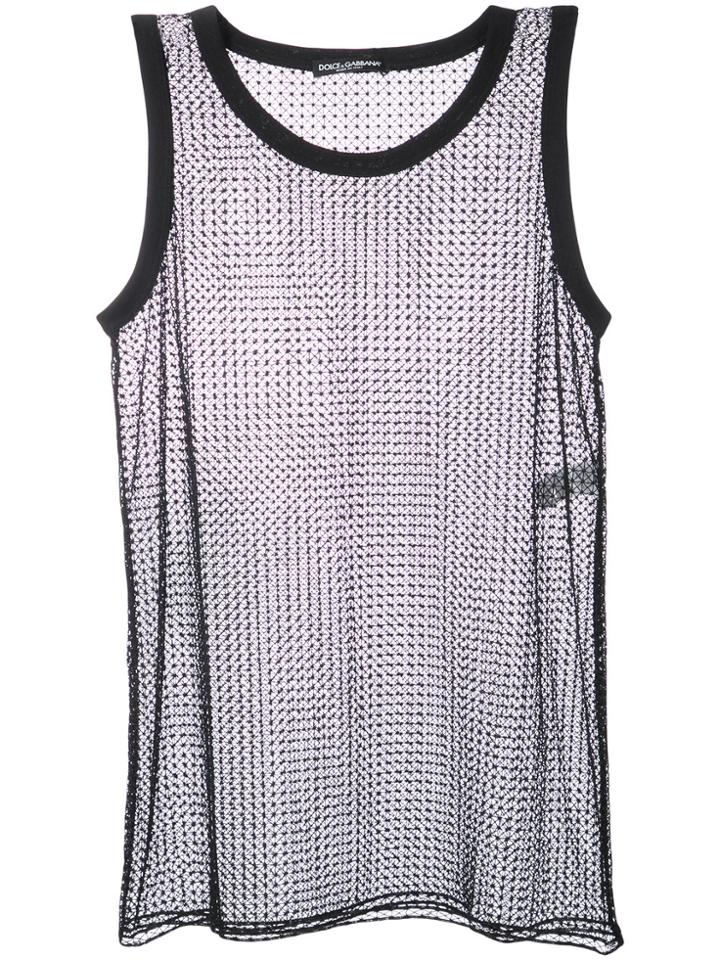 Dolce & Gabbana Netted Tank Top - Black