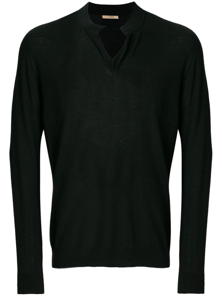 Nuur V-neck Pullover - Black