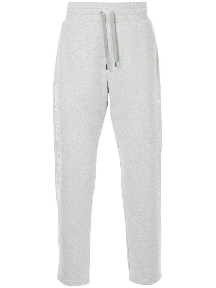 Ports V Slogan Hooded Sweatshirt - Grey