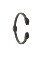 Nialaya Jewelry Panther Embossed Bangle - Black