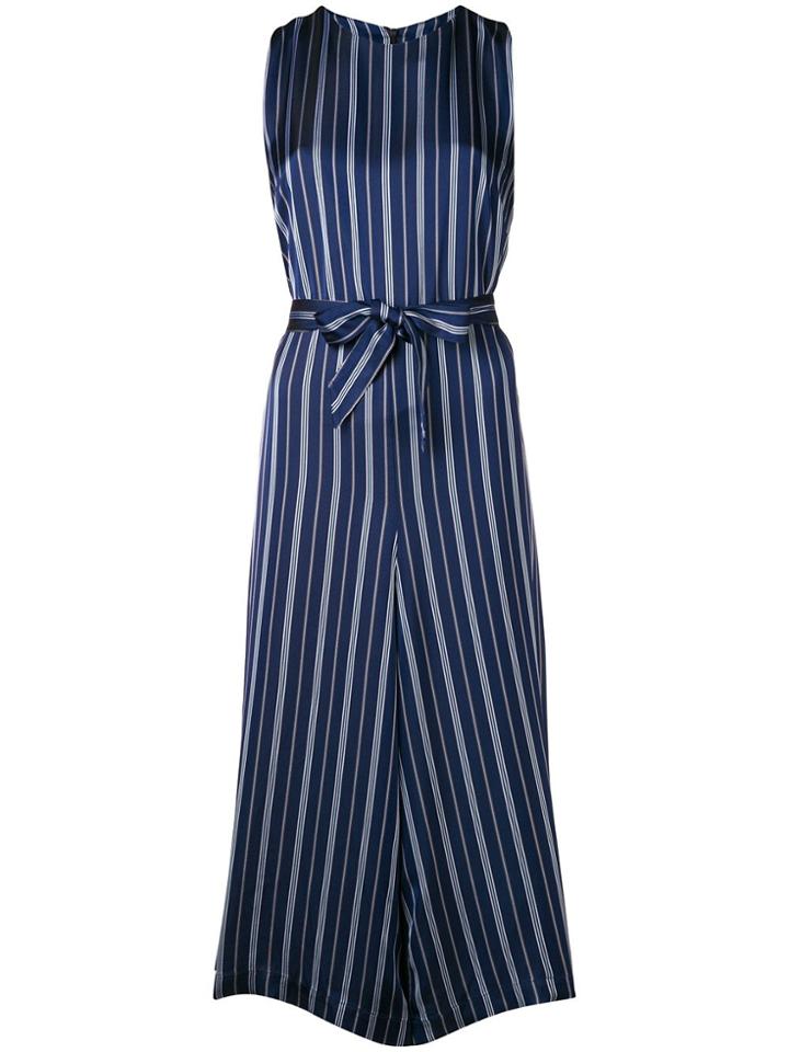 Ymc Striped Culotte Jumpsuit - Blue