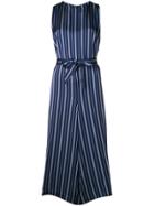 Ymc Striped Culotte Jumpsuit - Blue