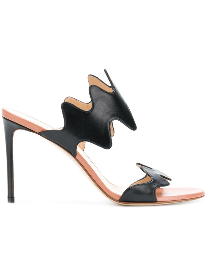 Francesco Russo Wavy Mules - Black