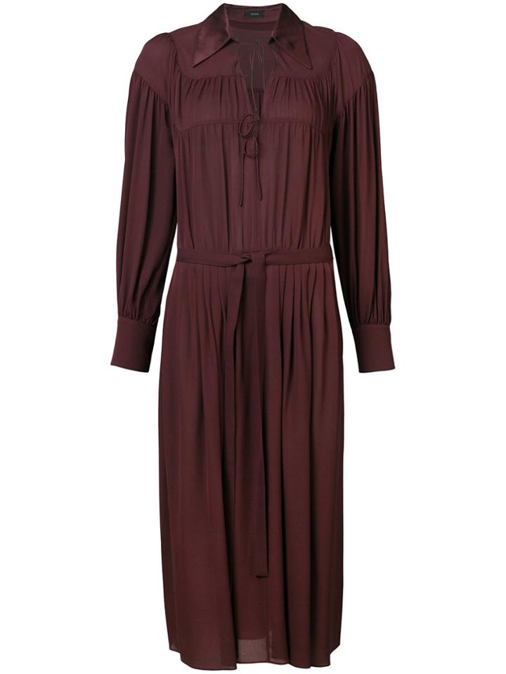 Joseph Tie Waist Dress - Red