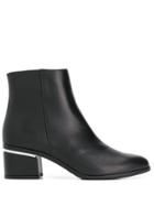 Albano Block-heel Ankle Boots - Black
