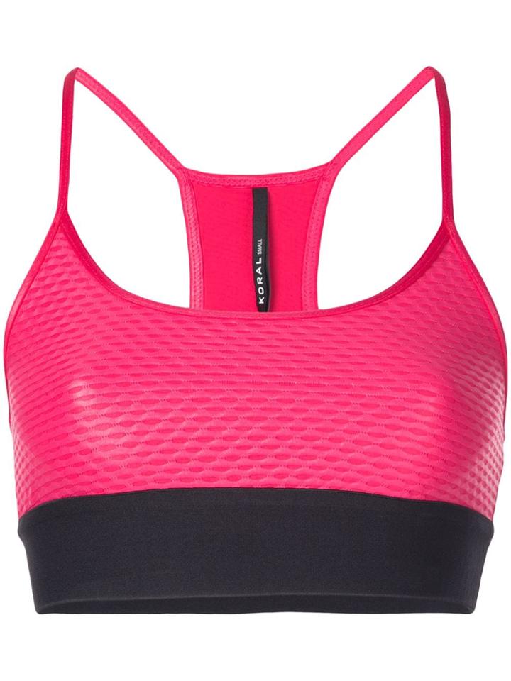 Koral Sweeper Shiny Netz Bra - Red