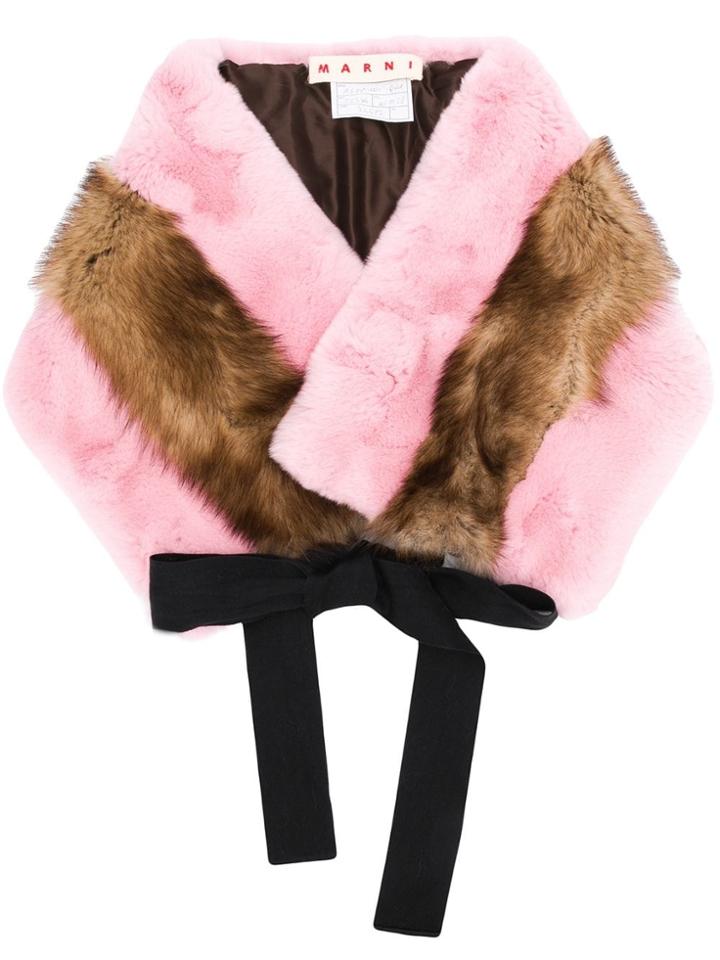 Marni Colour-block Tied Scarf - Pink