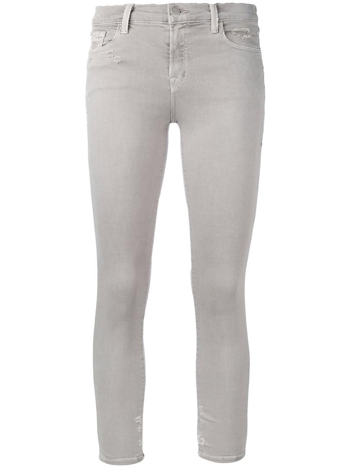 J Brand - Cropped Skinny Jeans - Women - Cotton/polyester/spandex/elastane - 27, Grey, Cotton/polyester/spandex/elastane