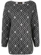 Fendi Vintage Patterned Knitted Jumper - Grey