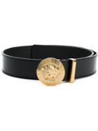 Versace - Medusa Buckled Belt - Men - Calf Leather/metal - 95, Black, Calf Leather/metal