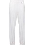 Twin-set Perforated Floral Trousers - White