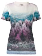 Baum Und Pferdgarten Mountain Scenery T-shirt - Pink