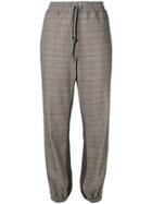 Zadig & Voltaire Check Drawstring Track Pants - Brown