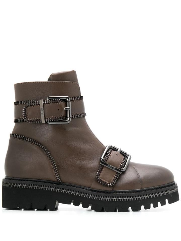 Steffen Schraut Buckled Boots - Brown