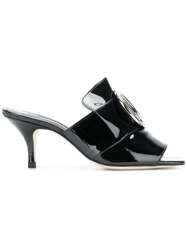 Dorateymur Embossed Hoop Mules - Black