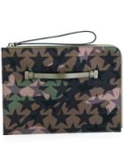 Camustars Clutch, Men's, Green, Polyester/leather, Valentino