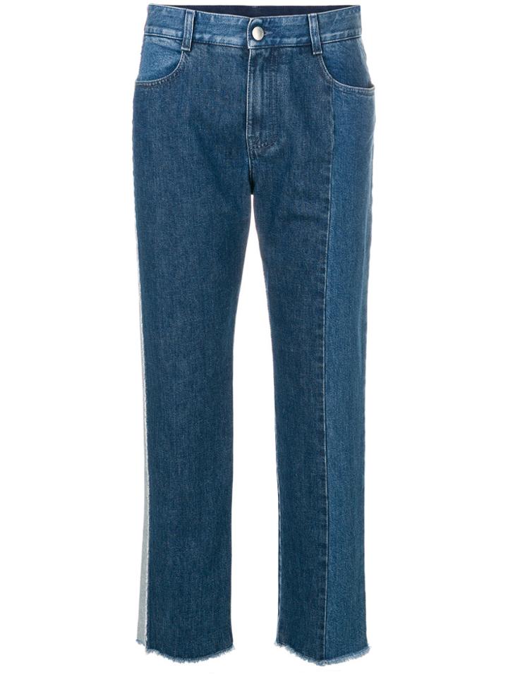 Stella Mccartney Two-tone Straight Leg Jeans - Blue