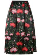 Erdem Carnation Print Midi Skirt, Women's, Size: 8, Green, Silk