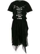 Diesel Mesh Graphic Tutu Dress - Black