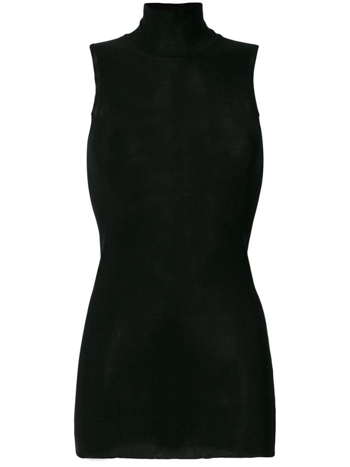 Prada Sleeveless Turtle Neck Top - Black