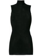 Prada Sleeveless Turtle Neck Top - Black