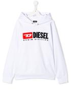 Diesel Kids Teen S-division Hoodie - White