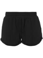 Alexander Wang - Curved Hem Track Shorts - Women - Cotton/polyester/modal - Xs, Black, Cotton/polyester/modal