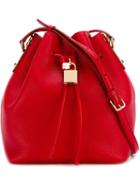 Dolce & Gabbana Claudia Bucket Shoulder Bag, Women's, Red, Leather