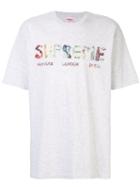 Supreme Crystals-print T-shirt - Grey