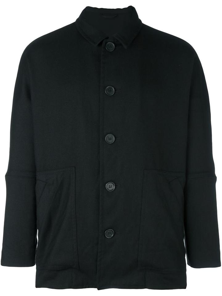 Casey Casey Buttoned Jacket, Men's, Size: Small, Black, Wool