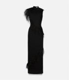 Christopher Kane Long Feather Insert Dress