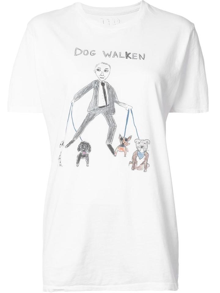 Unfortunate Portrait 'dog Walken' T-shirt, Women's, Size: Medium, White, Cotton