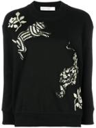 Victoria Victoria Beckham Embroidered Details Sweatshirt - Black