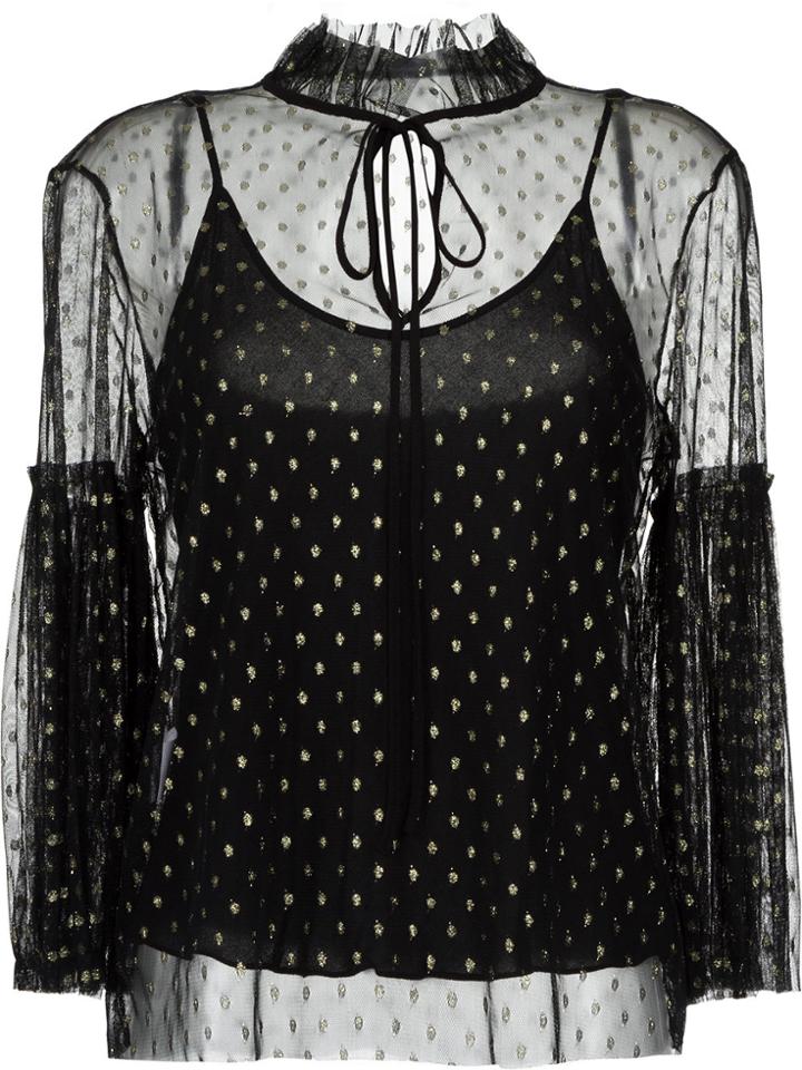 Alcaçuz Camelia Blouse - Black