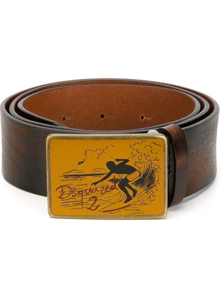 Dsquared2 Classic Belt, Men's, Size: 85, Brown, Leather