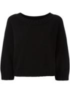 Kristensen Du Nord Cropped Jumper, Women's, Size: 2, Black, Cashmere/wool