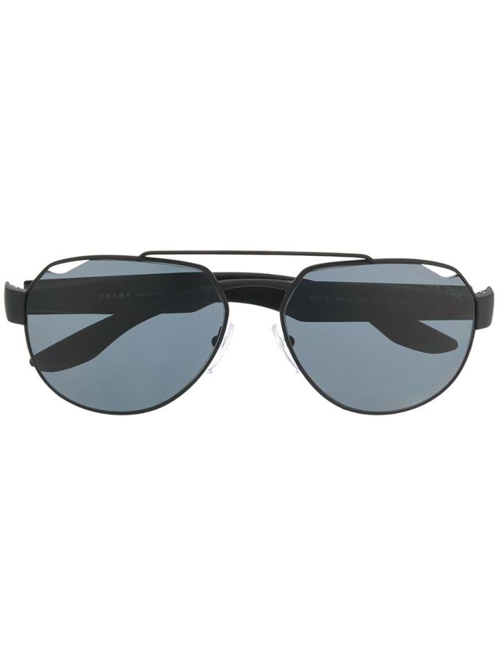 Prada Eyewear Aviator Shape Sunglasses - Black