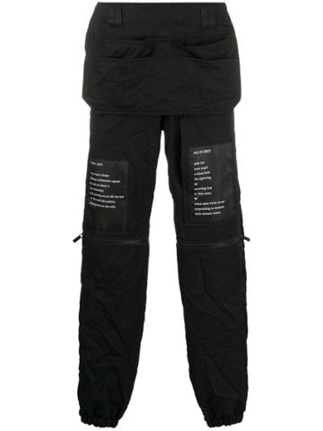 Takahiromiyashita The Soloist Graphic-print Loose-fit Trousers - Black