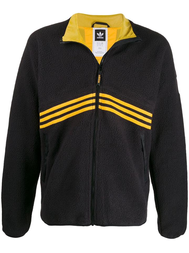 Adidas Sherpa Logo Zipped Sweatshirt - Black