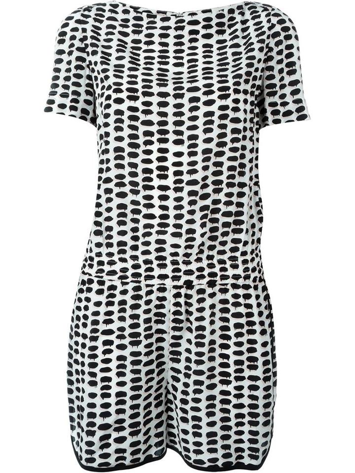 Stella Mccartney Printed Playsuit, Women's, Size: 40, Black, Silk/viscose/acetate/spandex/elastane