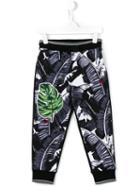 Dolce & Gabbana Kids 'banana Leaf' Track Pants, Boy's, Size: 6 Yrs, Black