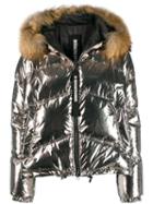As65 Faux Fur Lined Padded Jacket - Silver